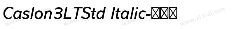 Caslon3LTStd Italic字体转换